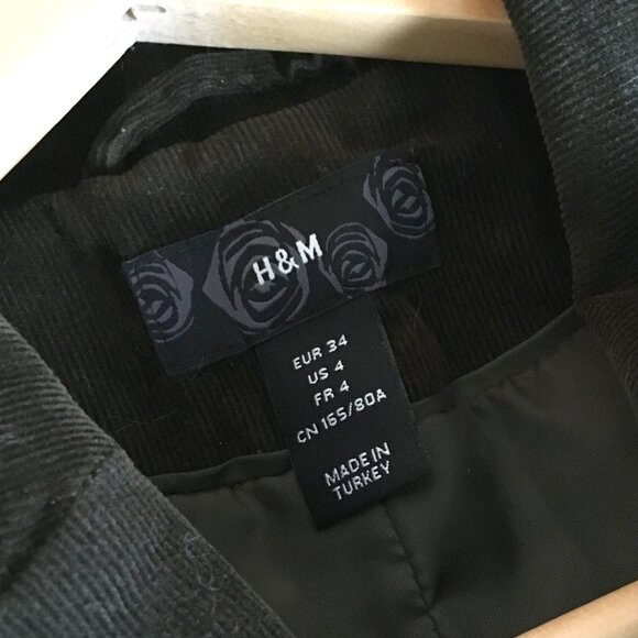 Vintage Y2K Olive Brown Cotton Corduroy Single Button Blazer - Picture 8 of 16